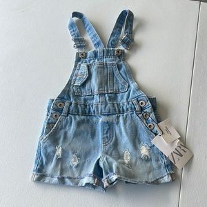 Zara kids denim overalls